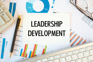 Visual representation of leadership development, highlighting key skills, growth opportunities, and effective team dynamics.
